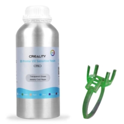 Resina Creality Casteable Joyeria Verde Transparente Botella Aluminio 1kg
